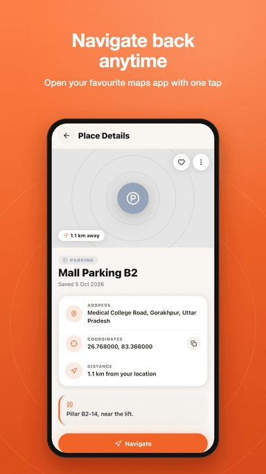 Location Pocket - Navigate Back