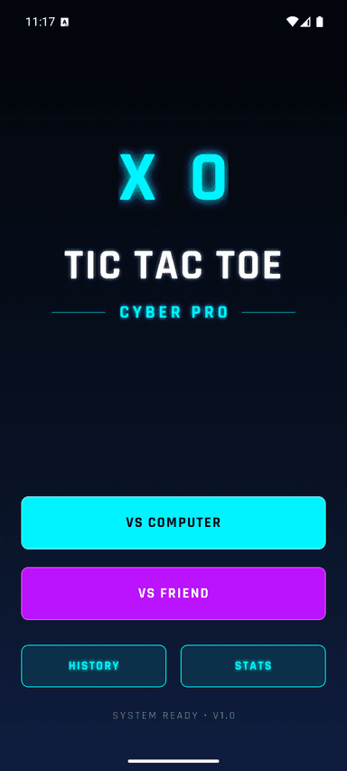 Tic Tac Toe Pro - Main Menu