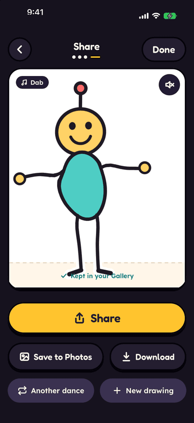 Doodle Dance - Save & Share